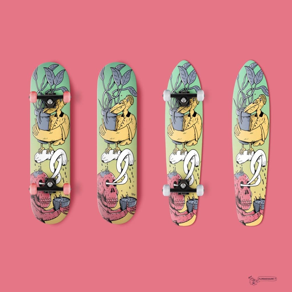 Skateboard design 2 boards
