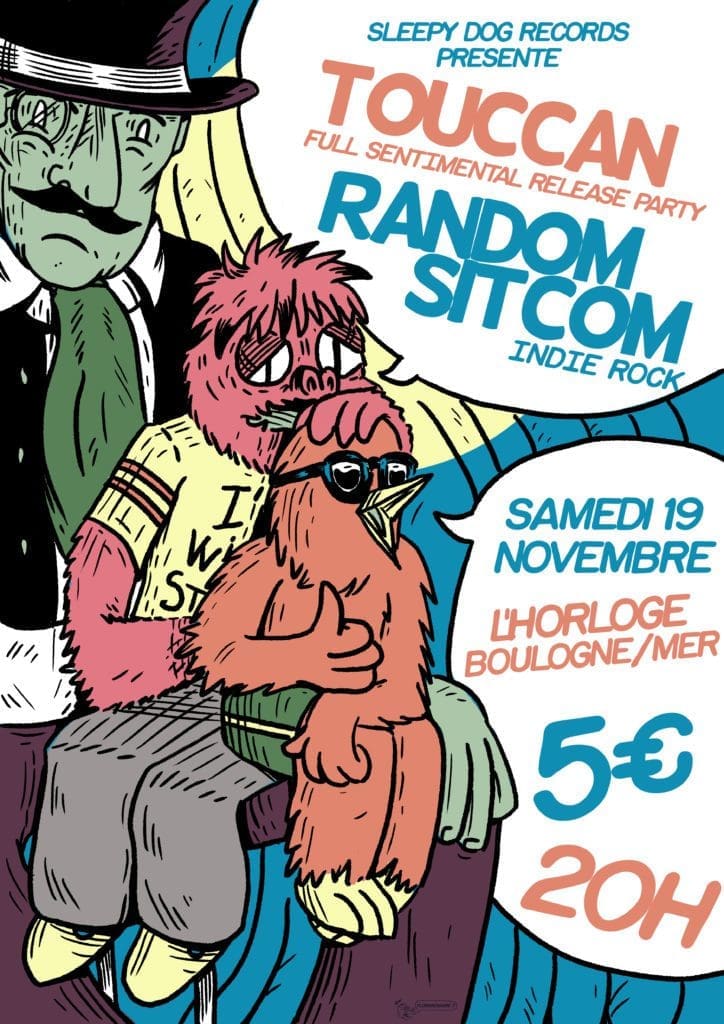 Random Sitcom Touccan poster colors