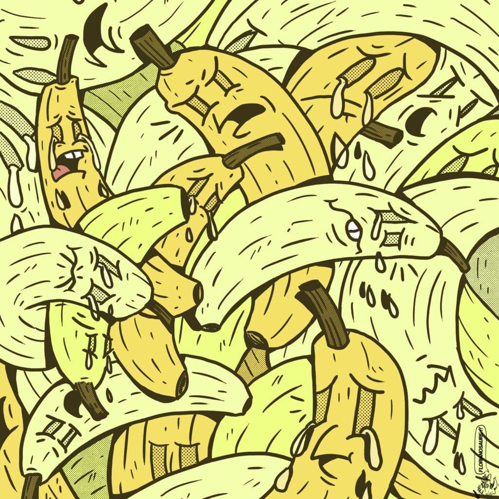 A bunch of crying bananes
